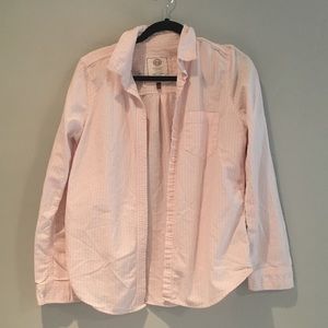 Pink Stripe Button Up